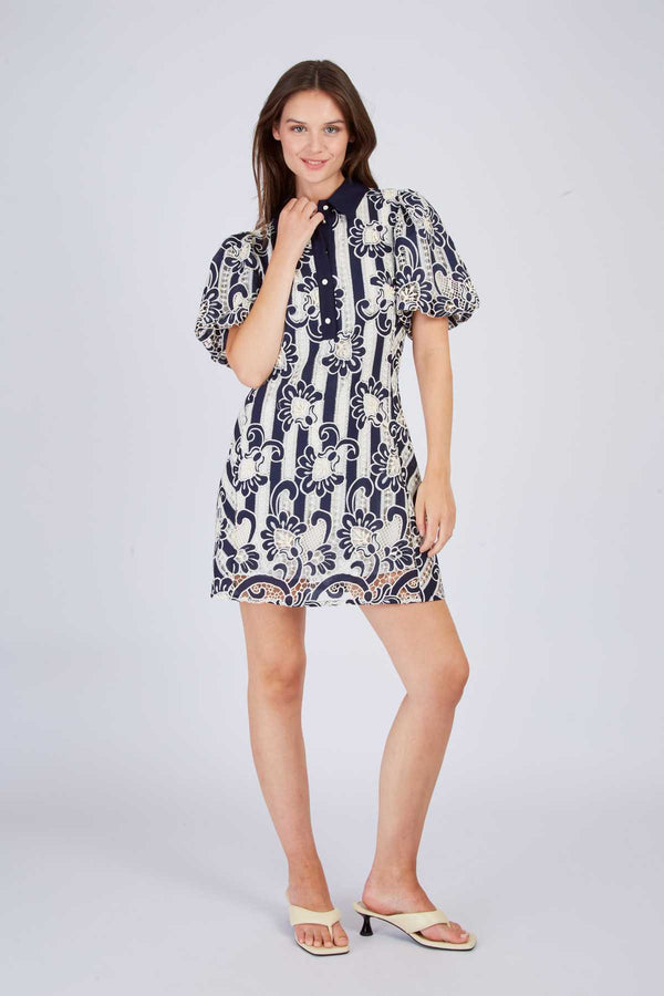 Rene Derhy Robe Courte En Dentelle CAROLINE