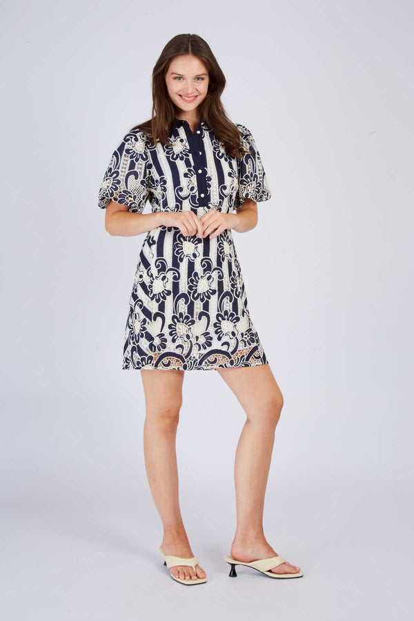 rene derhy Robe courte en dentelle CAROLINE