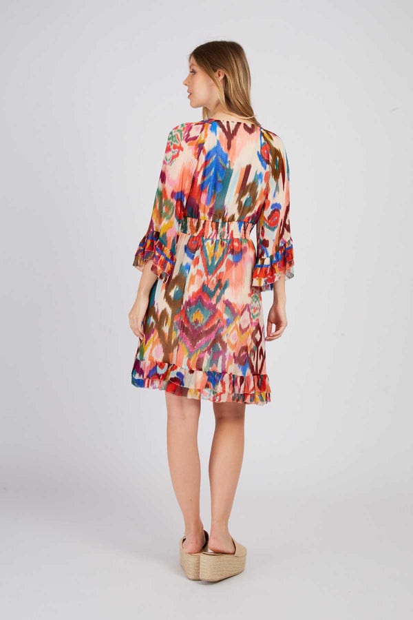 Rene Derhy Robe Courte Imprimée Fluide PACOTILLE