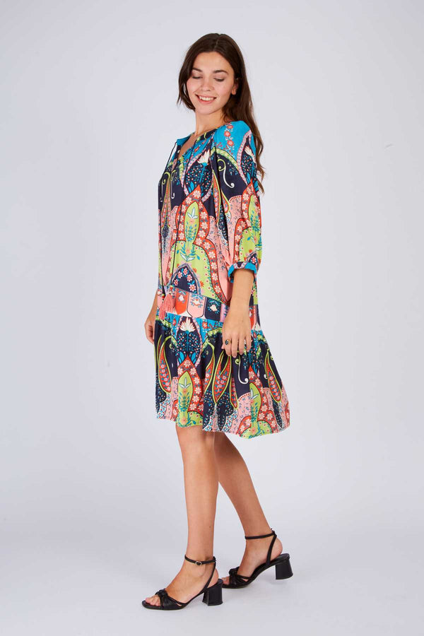 Rene Derhy Robe Courte Imprimée PACIFIQUE