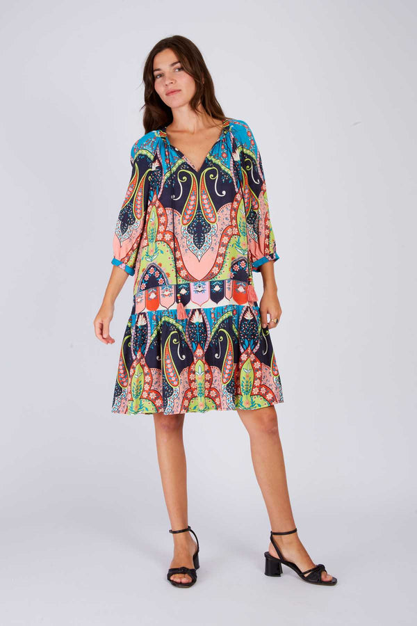 rene derhy Robe courte imprimée PACIFIQUE