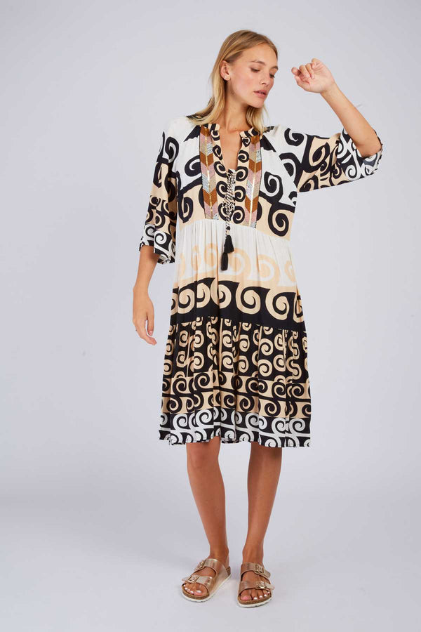 Rene Derhy Robe Courte Imprimée PAPRIKA