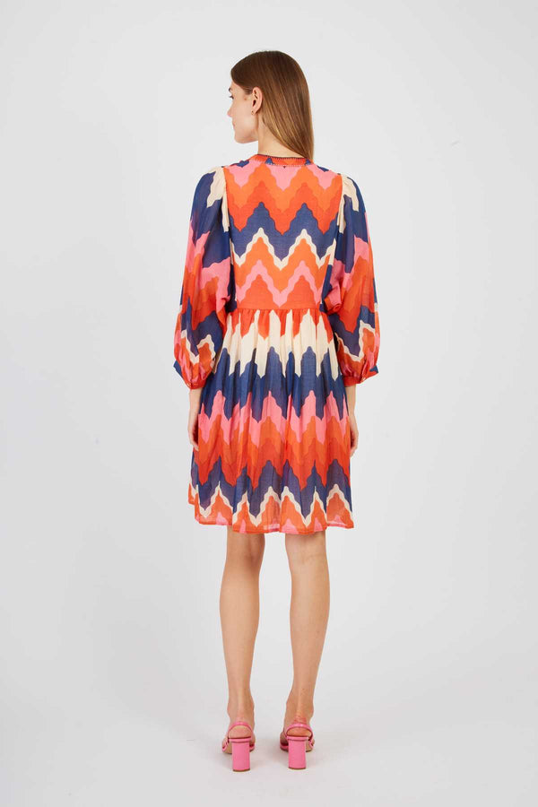 Rene Derhy Robe Courte Imprimée PELOPONESE