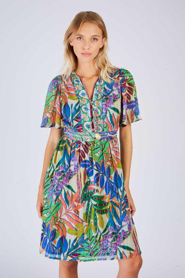 Rene Derhy Robe Courte Imprimée PENTAGONE