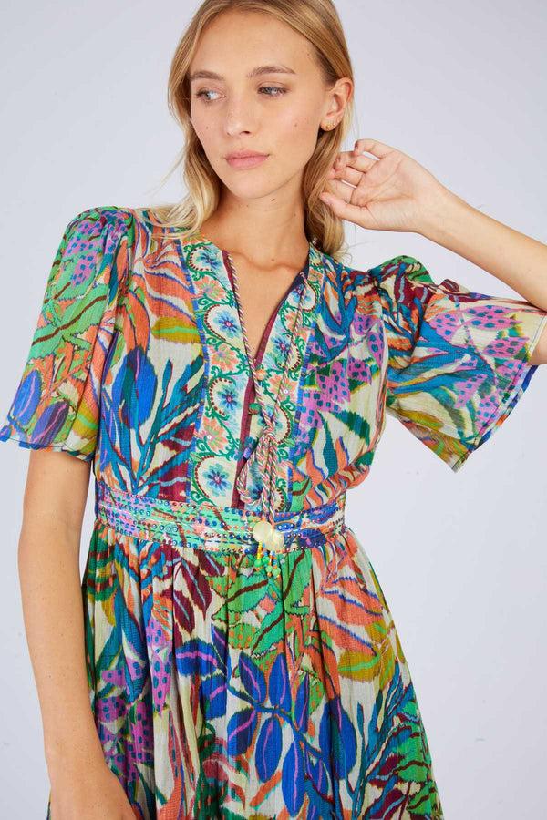 Rene Derhy Robe Courte Imprimée PENTAGONE