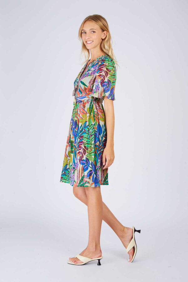 Rene Derhy Robe Courte Imprimée PENTAGONE