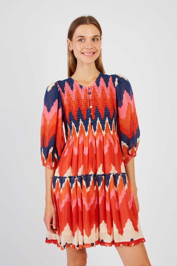 Rene Derhy Robe Courte Imprimée PESETA