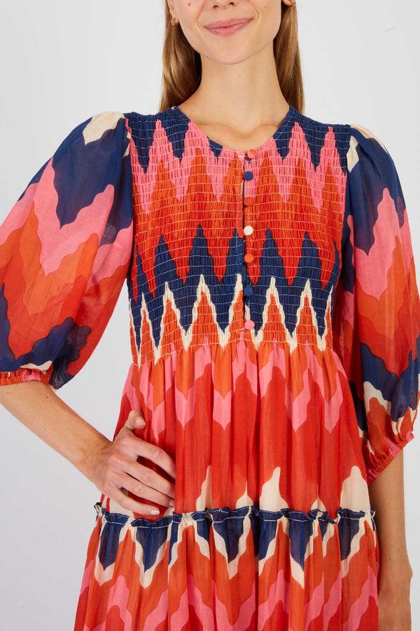 Rene Derhy Robe Courte Imprimée PESETA