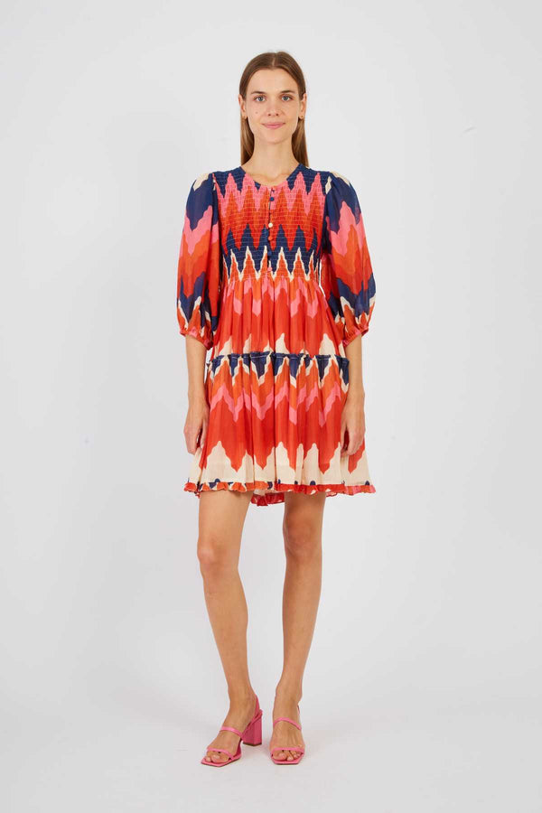 rene derhy Robe courte imprimée PESETA