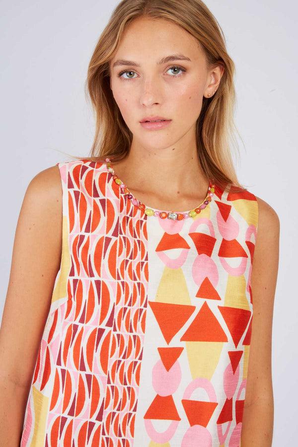 Rene Derhy Robe Courte Imprimée PINEDE