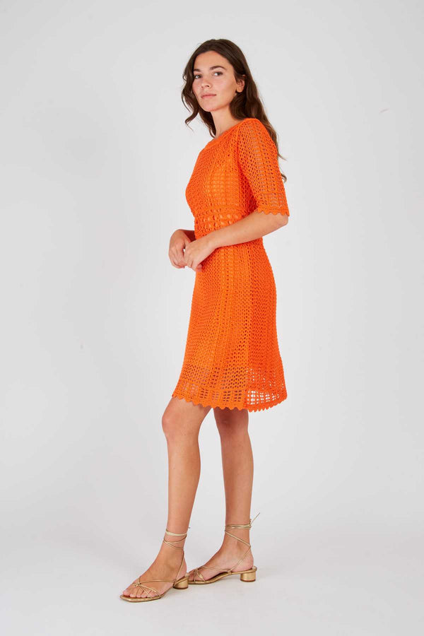 Rene Derhy Robe Courte Unie En Maille XARA