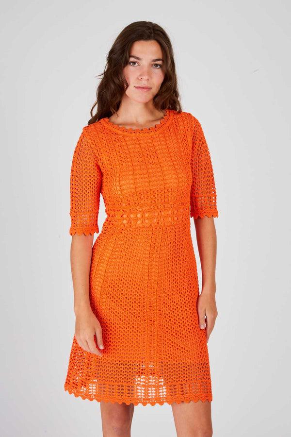 Rene Derhy Robe Courte Unie En Maille XARA