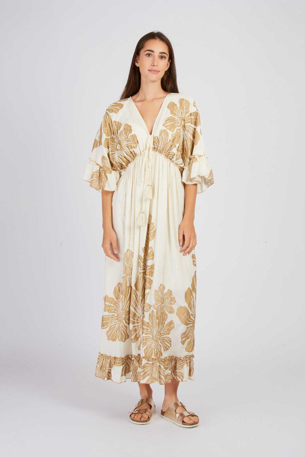 rene derhy Robe longue à motif CALLISTA