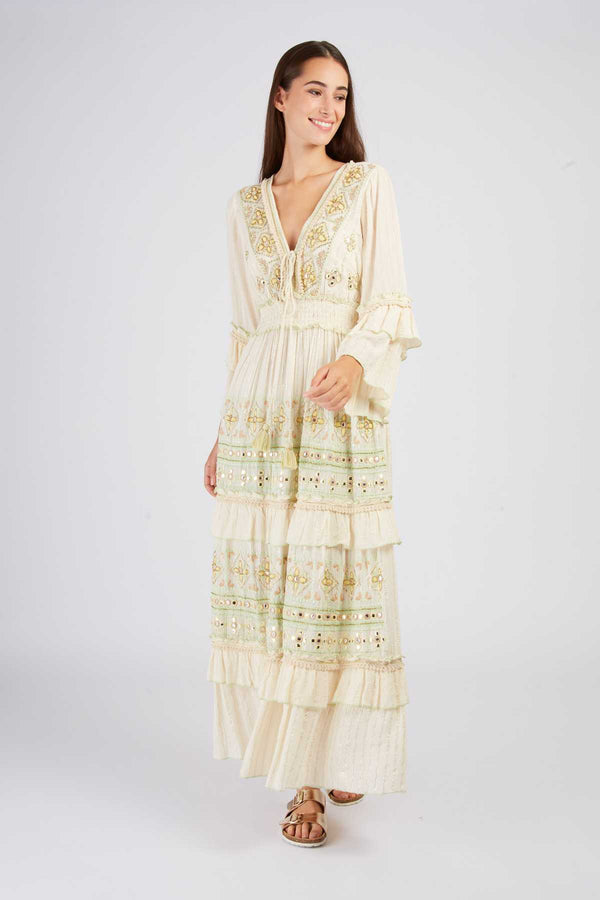 Rene Derhy Robe Longue Brodée CADIX