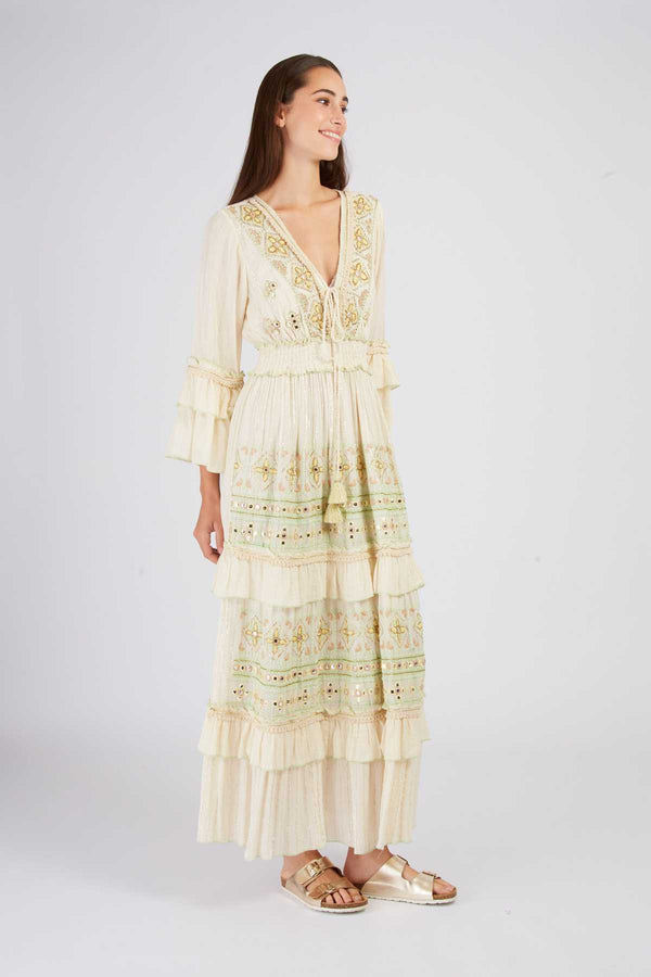 Rene Derhy Robe Longue Brodée CADIX