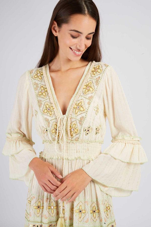 Rene Derhy Robe Longue Brodée CADIX