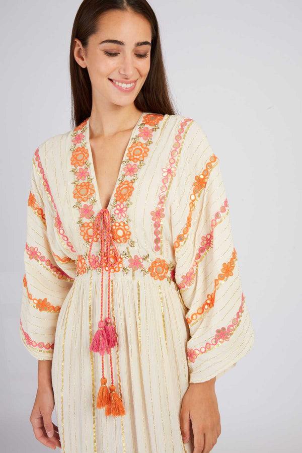 Rene Derhy Robe Longue Brodée CAHORS