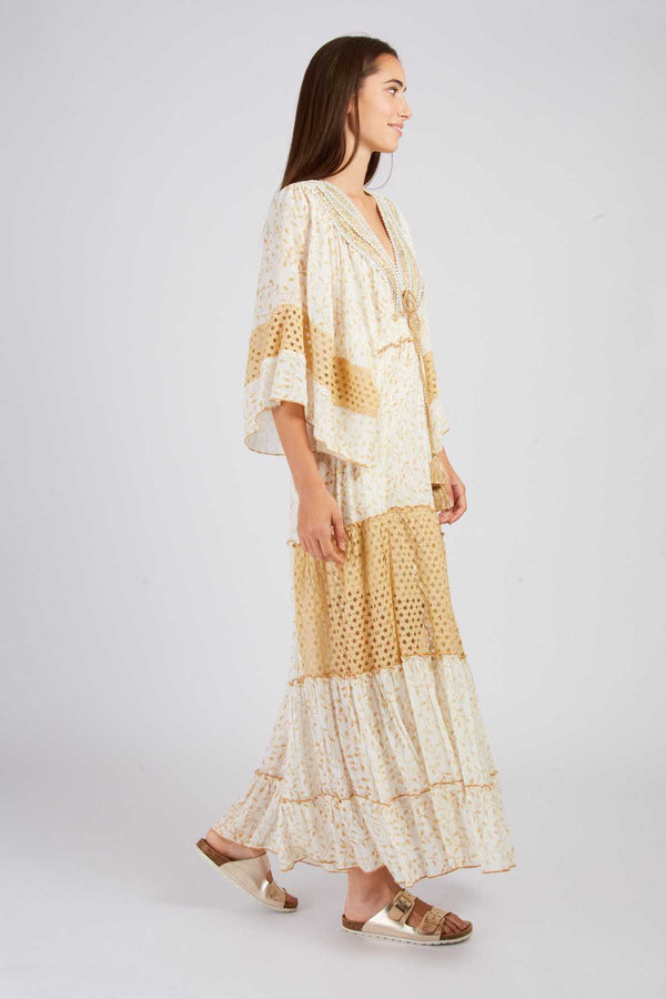 Rene Derhy Robe Longue Brodée CALEDONIE