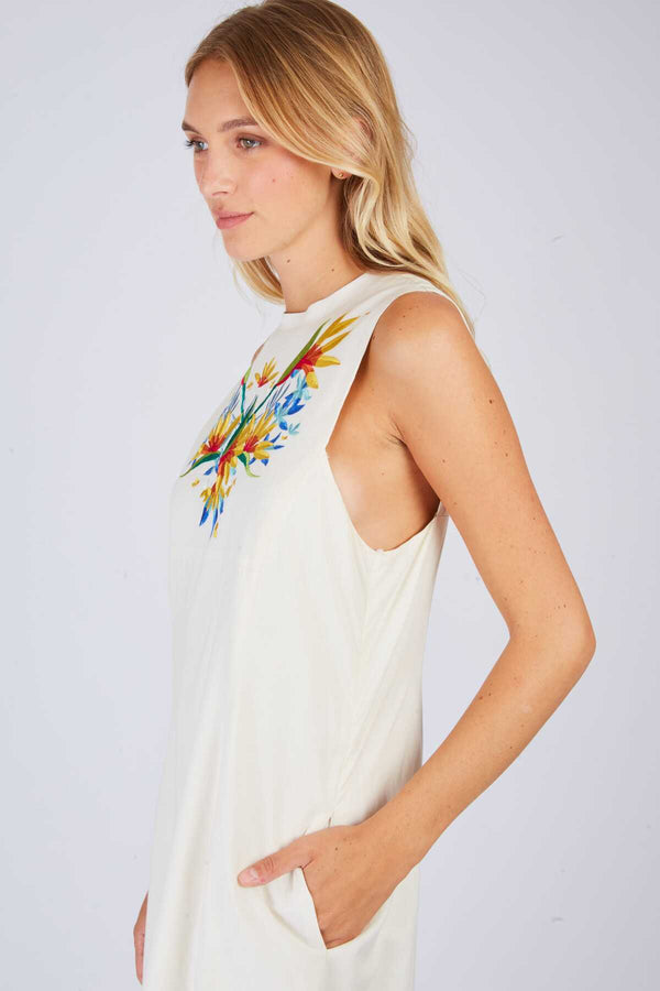 Rene Derhy Robe Longue Brodée CARDAMONE