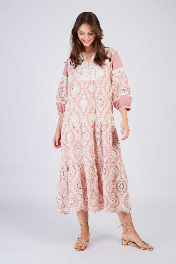 Rene Derhy Robe Longue Brodée CASSANDRE