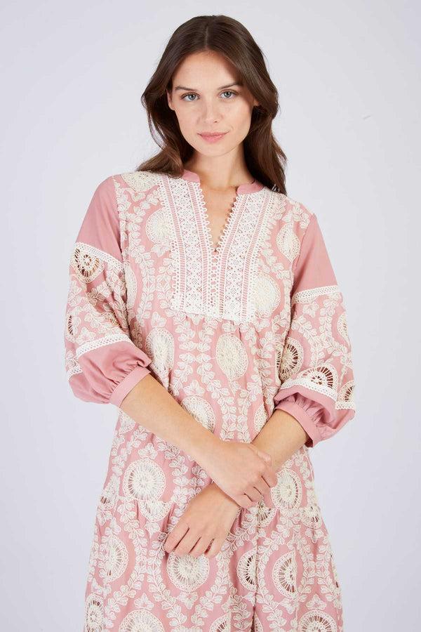 Rene Derhy Robe Longue Brodée CASSANDRE