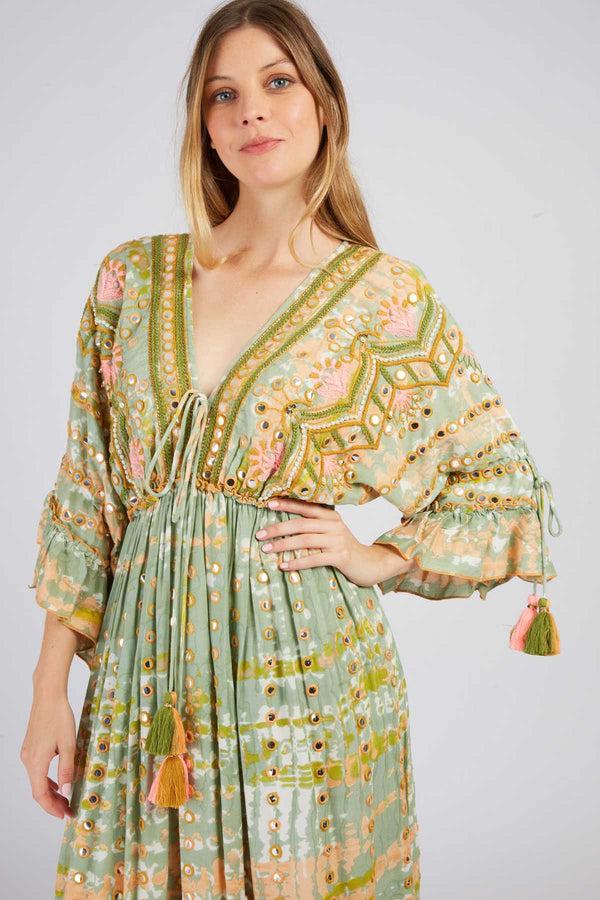 Rene Derhy Robe Longue Brodée PALERME