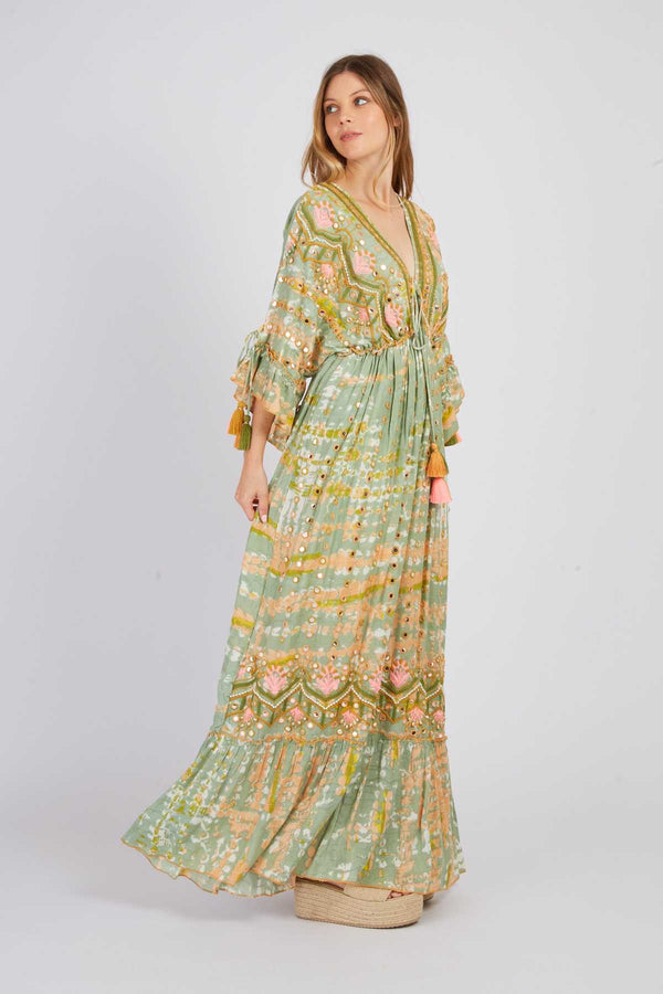 Rene Derhy Robe Longue Brodée PALERME