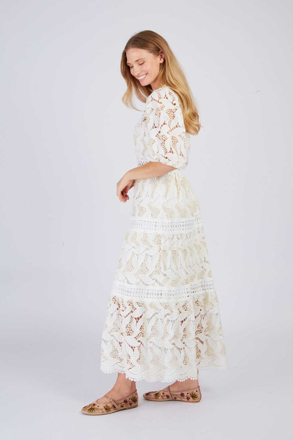 Rene Derhy Robe Longue En Dentelle CASSIOPEE