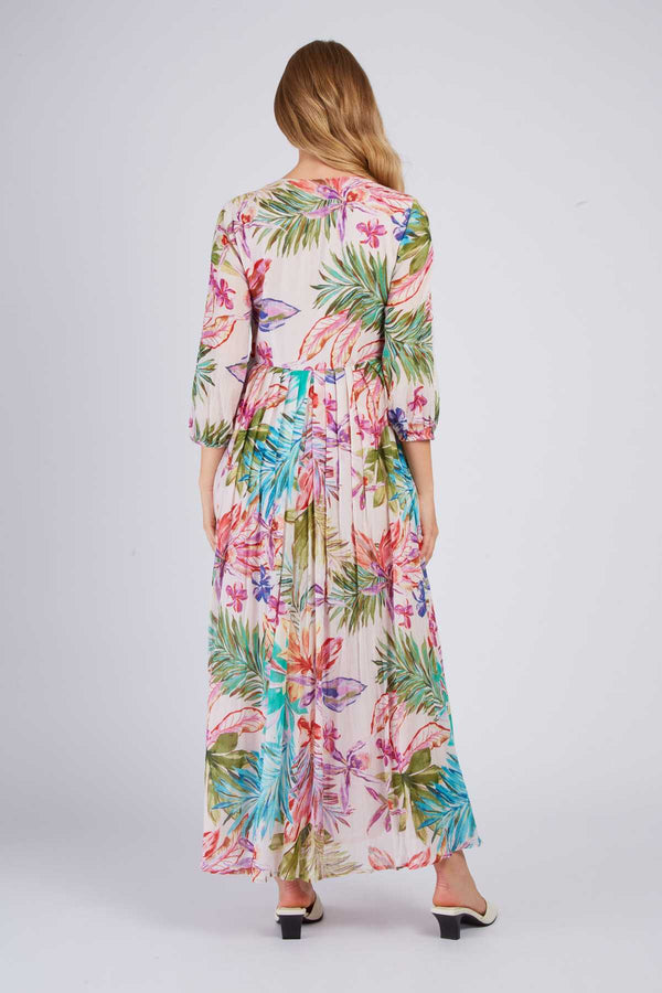 Rene Derhy Robe Longue Fluide Imprimée PIVOINE