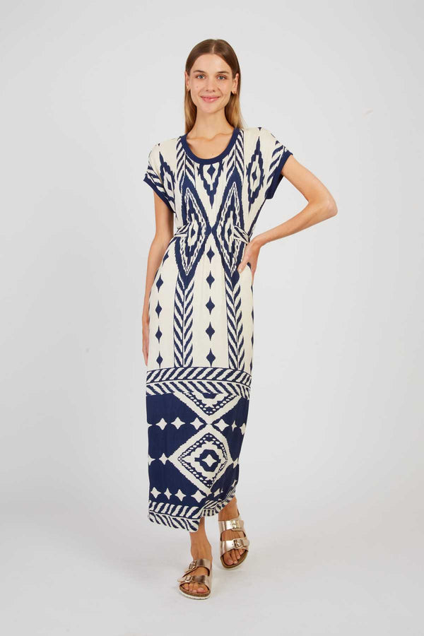 Rene Derhy Robe Longue Imprimée En Jersey PIVERT