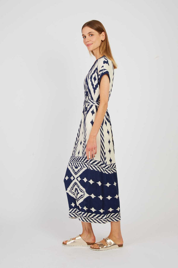 Rene Derhy Robe Longue Imprimée En Jersey PIVERT