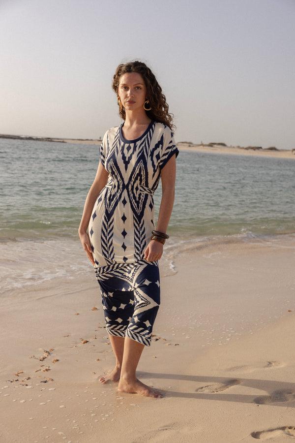 rene derhy Robe longue imprimée en jersey PIVERT