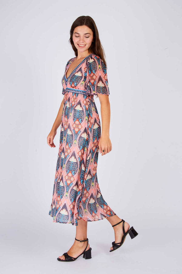 Rene Derhy Robe Longue Imprimée PAPYRUS