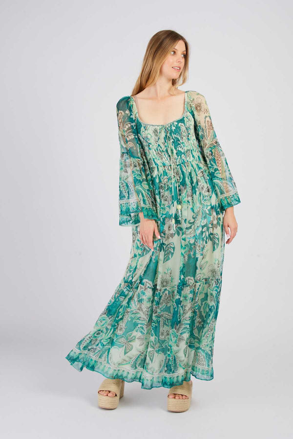 rene derhy Robe longue imprimée PASCALINE