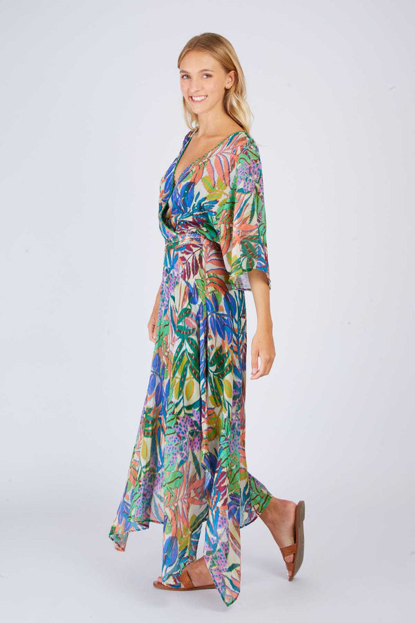 Rene Derhy Robe Longue Imprimée PENSEE