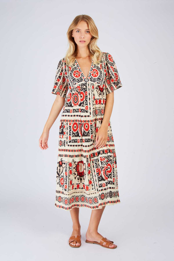 Rene Derhy Robe Longue Imprimée PERSEVERANCE