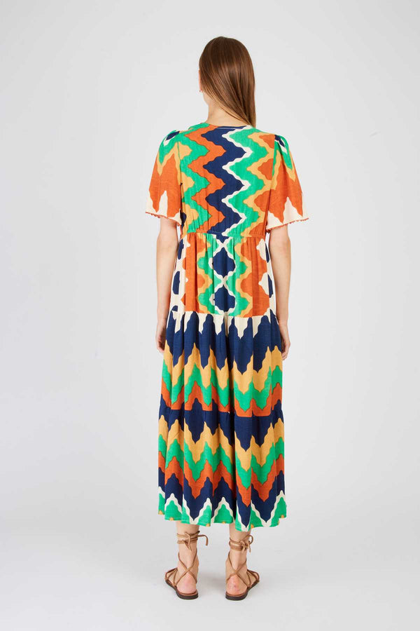 Rene Derhy Robe Longue Imprimée PESO