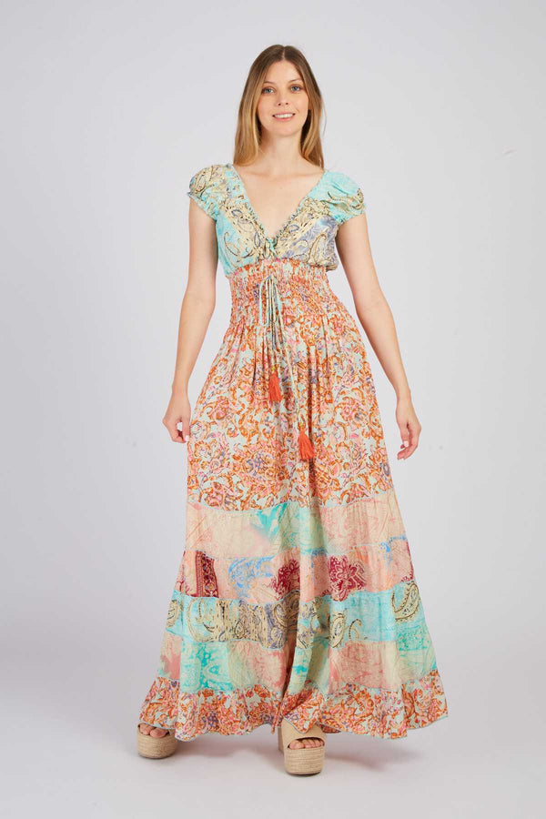 rene derhy Robe longue imprimée PETREL