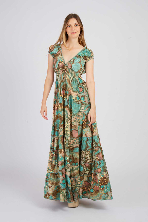 rene derhy Robe longue imprimée PETRONILLE