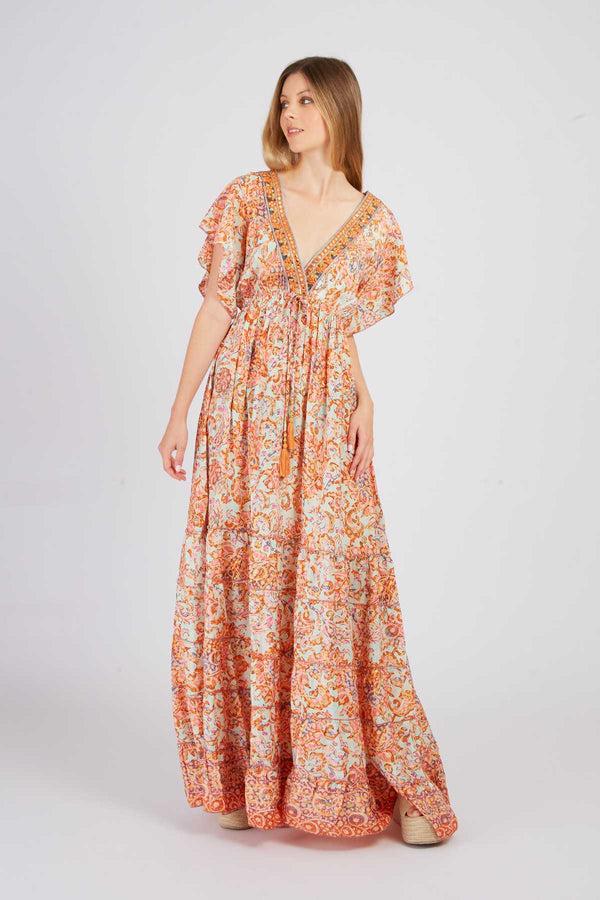 Rene Derhy Robe Longue Imprimée PHARAON