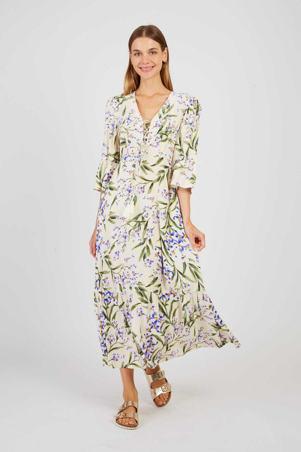 rene derhy Robe longue imprimée PIA