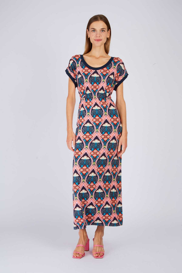 rene derhy Robe longue imprimée PIANO