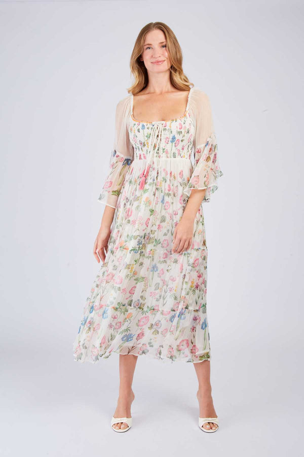 Rene Derhy Robe Longue Imprimée PIRANHA