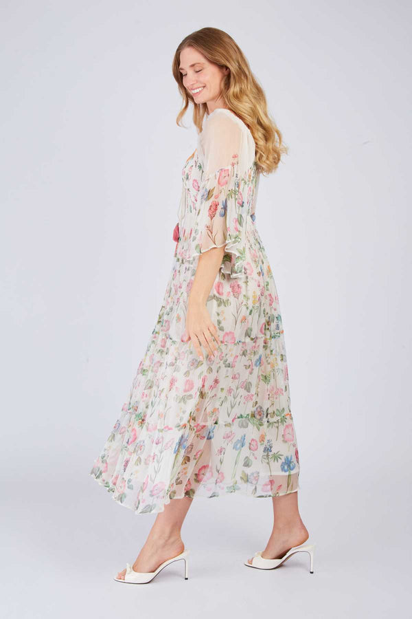 Rene Derhy Robe Longue Imprimée PIRANHA