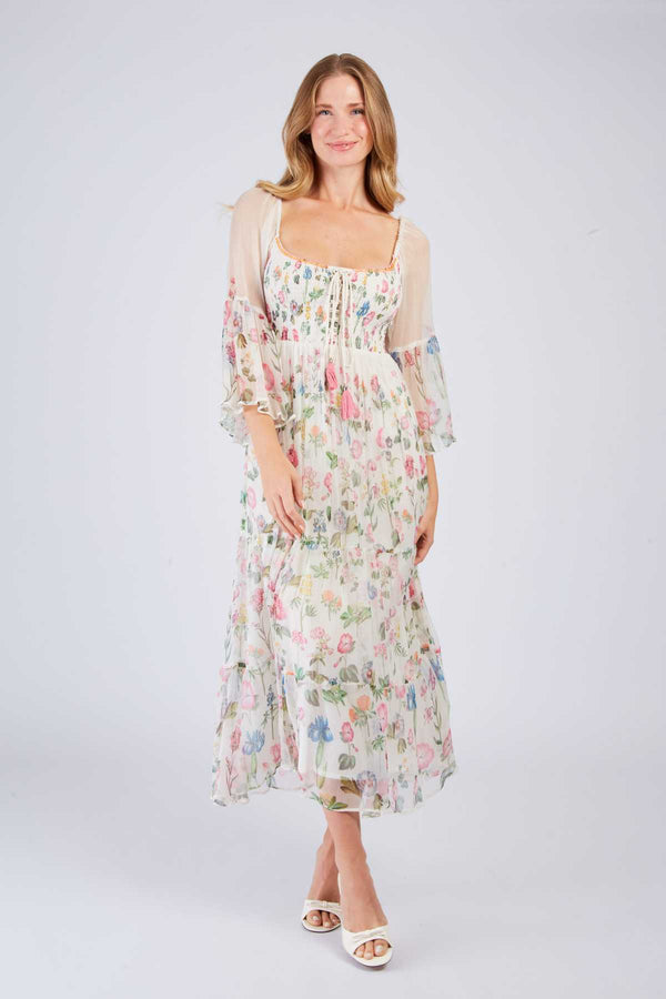 rene derhy Robe longue imprimée PIRANHA