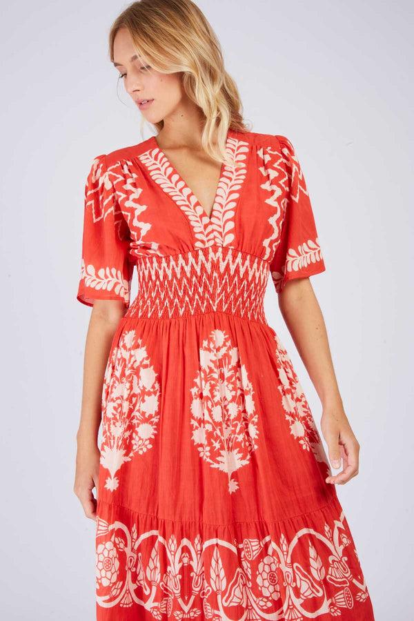 Rene Derhy Robe Longue Imprimée POINTILLE