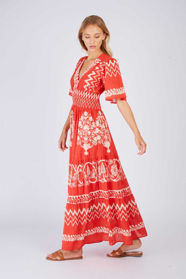 Rene Derhy Robe Longue Imprimée POINTILLE