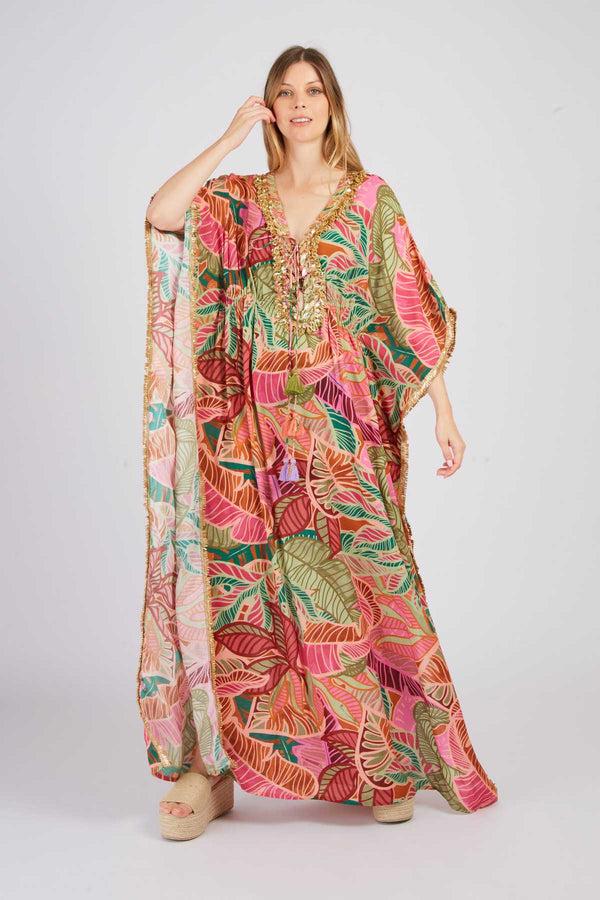 Rene Derhy Robe Longue Imrpimée PUY DE DOME