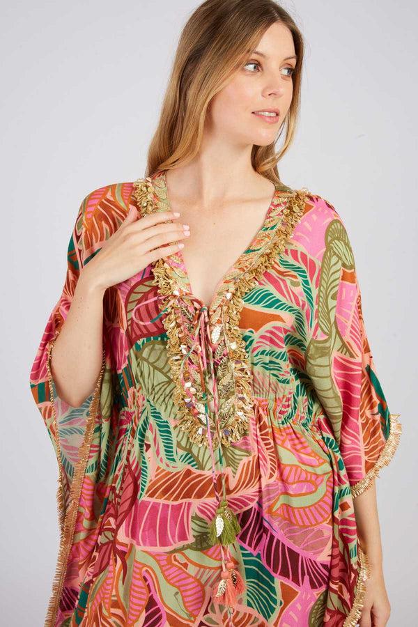 Rene Derhy Robe Longue Imrpimée PUY DE DOME