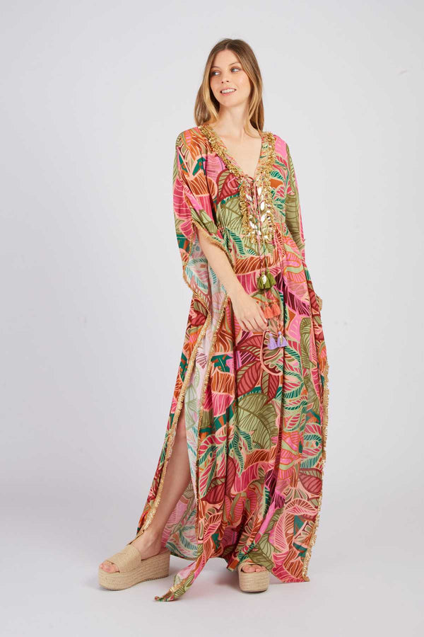 rene derhy Robe longue imrpimée PUY DE DOME